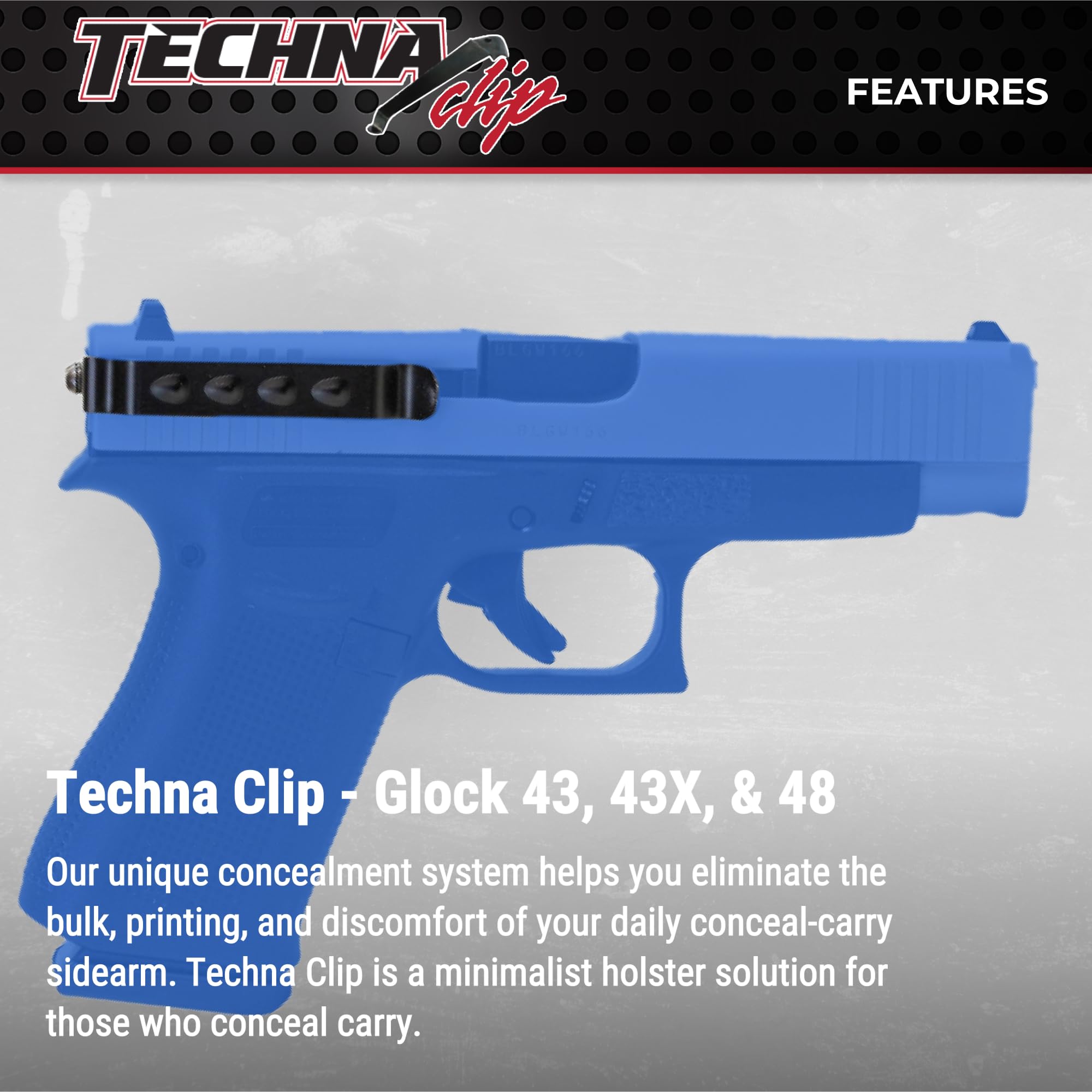 コータック ガングリップ BC1500H 綺麗なブルー Amazon.co.jp: Techna Clip コンシールメントシステム グロック43、43x